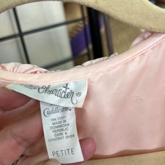 Vintage Character Cuddle skin petite pink ruffle nightgown - Picture 5 of 7